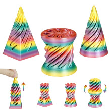 Nemožná kuželová socha fidgetu vytištěná na 3D tiskárně, 3 ks