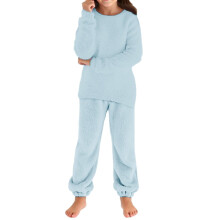 Girls Fuzzy Christmas Pajama Set Sweatshirt and Joggers