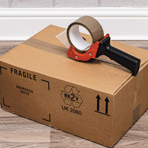 kenable Packing / Warehouse Brown Box Tape for Handheld Dispensers 50m 1