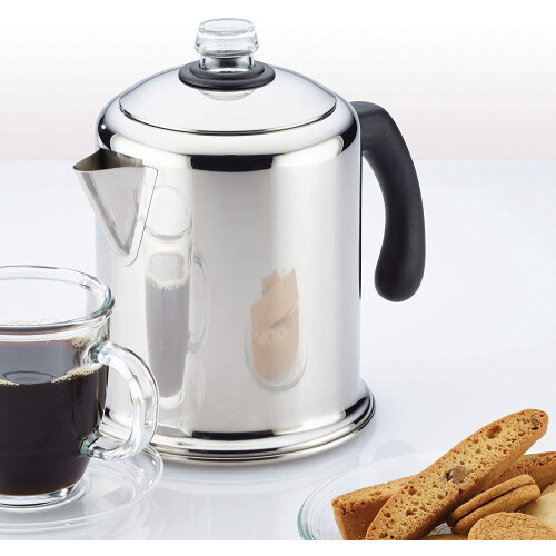 Classic Yosemite Stainless Steel Coffee Percolator - 8 Cup, Silver