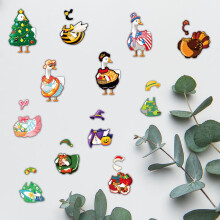 Aimant de réfrigérateur en forme d'oie, décoration de Noël pour enfants (1 pièce)