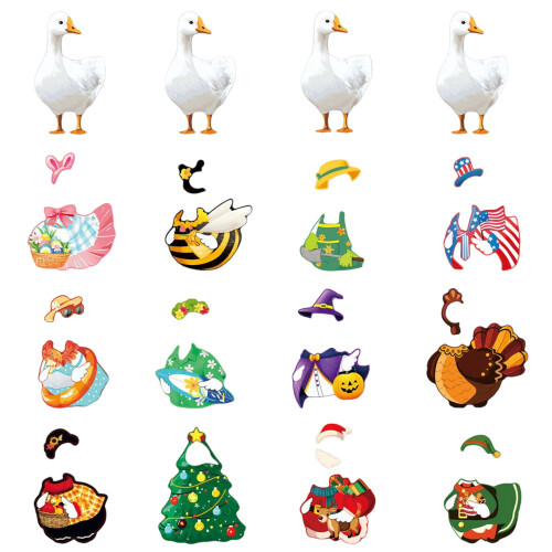 Χαριτωμένος μαγνήτης ψυγείου Goose Dress-Up, αυτοκόλλητο αυτοκινήτου με μαγνητικό 1