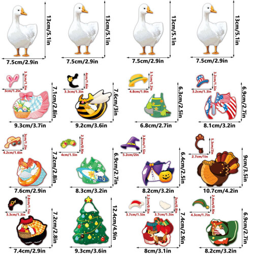Χαριτωμένος μαγνήτης ψυγείου Goose Dress-Up, αυτοκόλλητο αυτοκινήτου με μαγνητικό 2