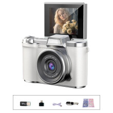 Digitalkamera, 4K digitalkamera för foto, bärbar retrokamera med fällbar skärm, kompakt retrokamera för utomhusbruk, tonåringar, studenter,