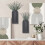 Vaze de perete din lemn, maro, stil rustic modern, boho, pachet de 2 3
