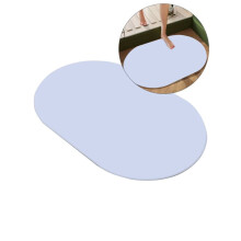 Tapis de bain Yoloke absorbant en terre de diatomées, antidérapant avec dos en caoutchouc, séchage rapide, pour baignoire et douche, plat et fin