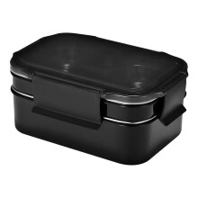 Dubbelskiktad lunchlåda i rostfritt stål med lock, 7x4,7 tums förseglad isoleringsmatlåda, färskhållningslåda