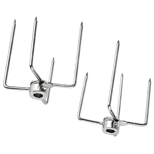 Rotisseriegafler i rustfrit stål, 2 stk., 70 mm, 90 mm stift