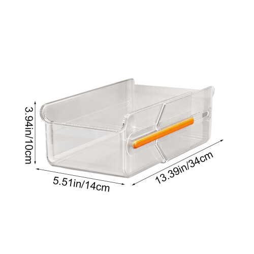 Clear Expandable Drawer Organizer – Large Capacity, Compartmentalized Plastic Storage Box for Kitchen, Bathroom & Closet, Stackable (8.66 x 5.51 x 2