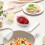4 PACK Wheat Straw Plates, 4.33 Inches Unbreakable Deep Dinner Plates, Plastic Plates Reusable, Assorted Colors Dinnerware Sets 3
