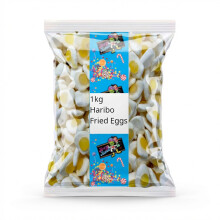 1kg Haribo Fried Eggs Bulk Bag Fruit Flavour Jelly Gummy Sweets