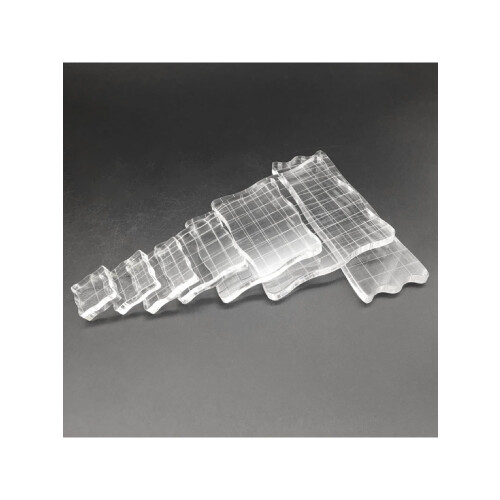 Akryl stempelbloksæt transparent 7 stk. 1