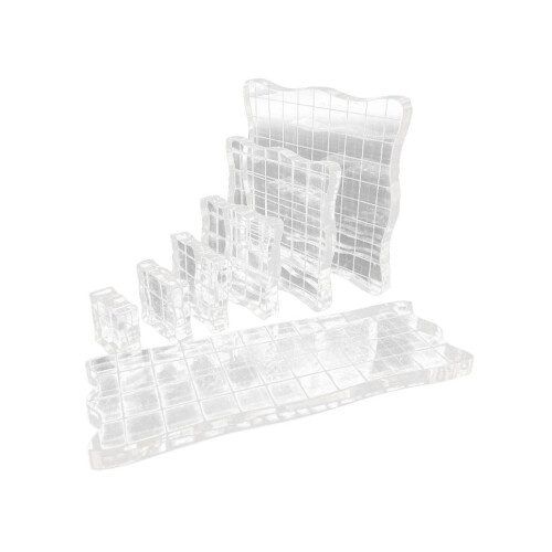 Akryl stempelbloksæt transparent 7 stk. 2