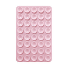 (Pink) Silicone Anti-Slip Phone Suction Mount (50 chars)