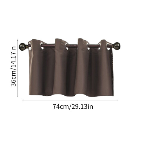 Coffee Short Blackout Valance for Kitchen Windows 2