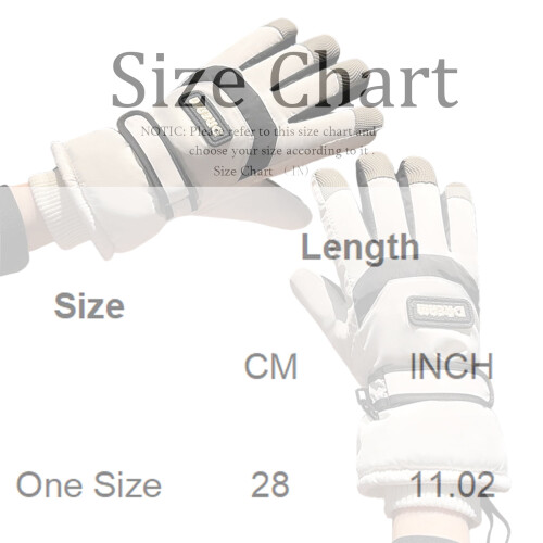 Guanti da sci unisex caldi con touchscreen e polsino lungo 2