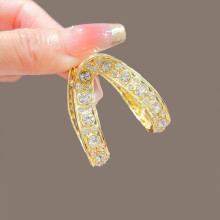 (2) Korean Rhinestone Ponytail Clip, Birthday Gift