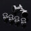 6pcs Silver Tuxedo Cufflinks for Men - Wedding Gift 6