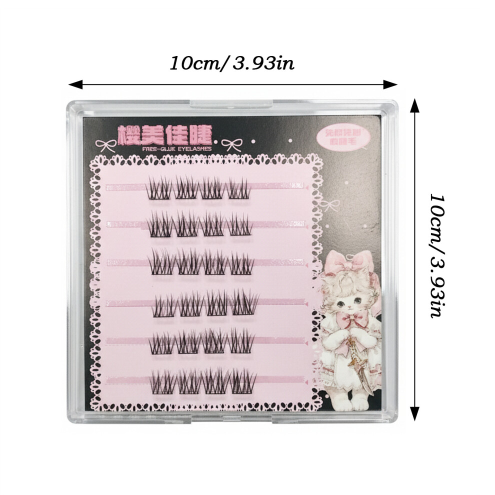 Penghui-Toys (6 Rows Glue Free) 11-13Mm Natural False Eyelashes For Women