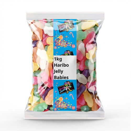 Haribo Jelly Babies 1kg Bulk Bag Soft Fruit Gummy Sweets