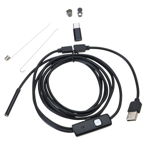 Endoscope Camera with Light Borescope with 6 Adjustable LED Lights Waterproof Boroscope Inspection Camera Tool