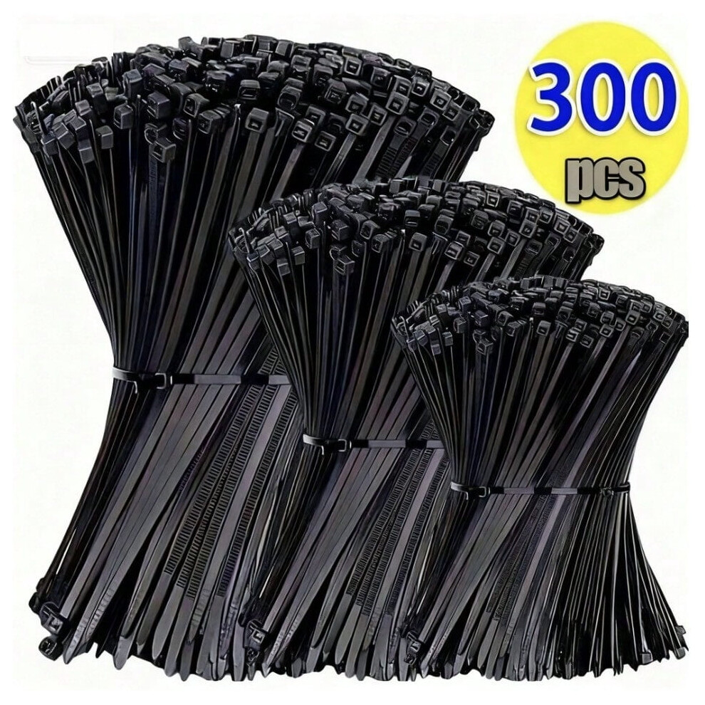 300Pcs Heavy Duty Nylon Cable Ties Kit (4/6/8/10"), 50Lbs Strength, Indoor/Outdoor Use Â Compatible With All Standard Applications 9152228473409