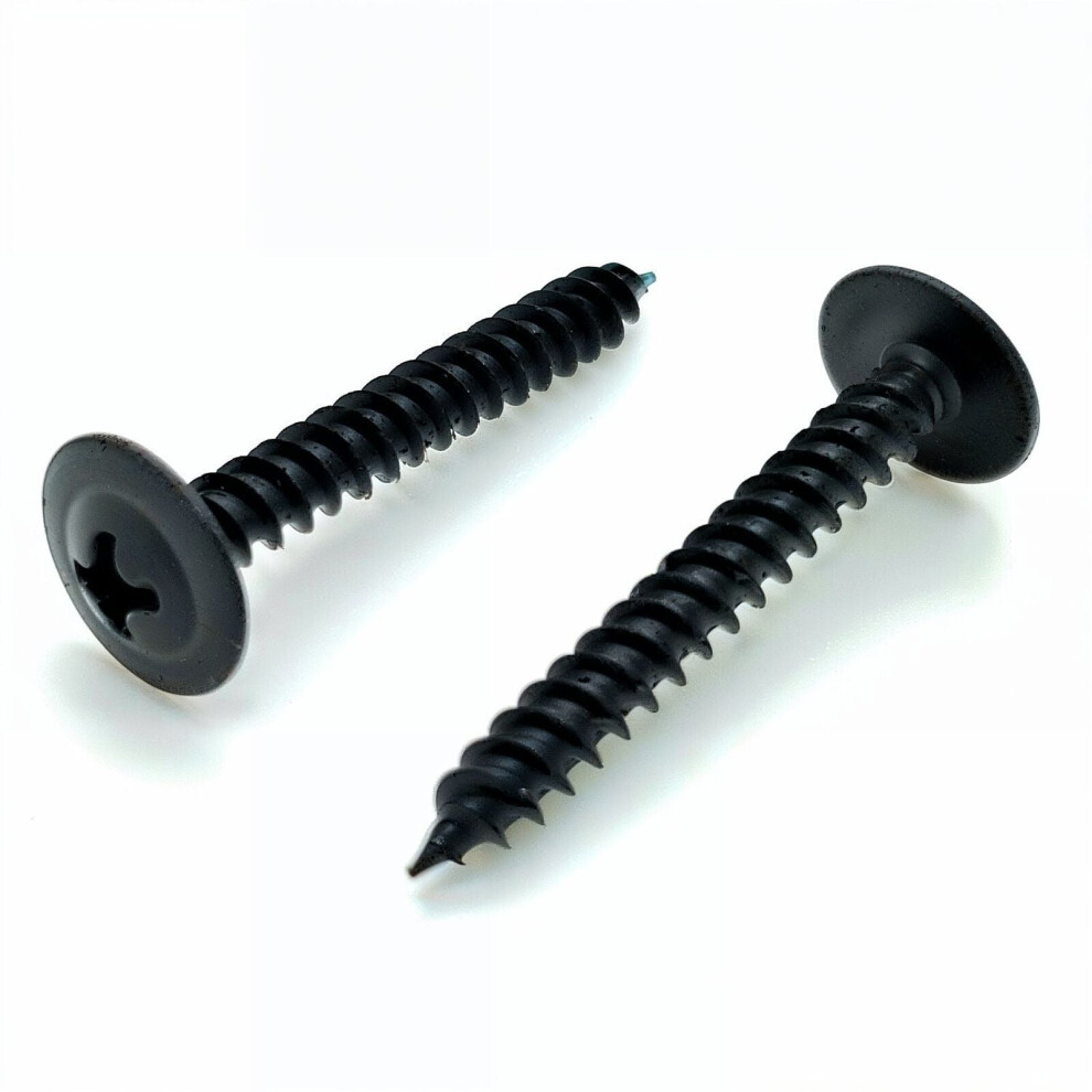 500 Qty #8 X 1-1/4" Black Phillips Modified Truss Head Wood Screws 9152228473348