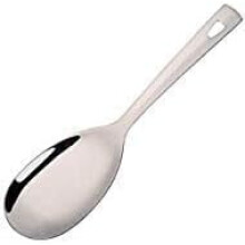 Stainless Steel Rice Spoon, Heavy-Duty Mirror-Polished Scooper – Dishwasher Safe, Compatible with Home/Kitchen/Restaurant