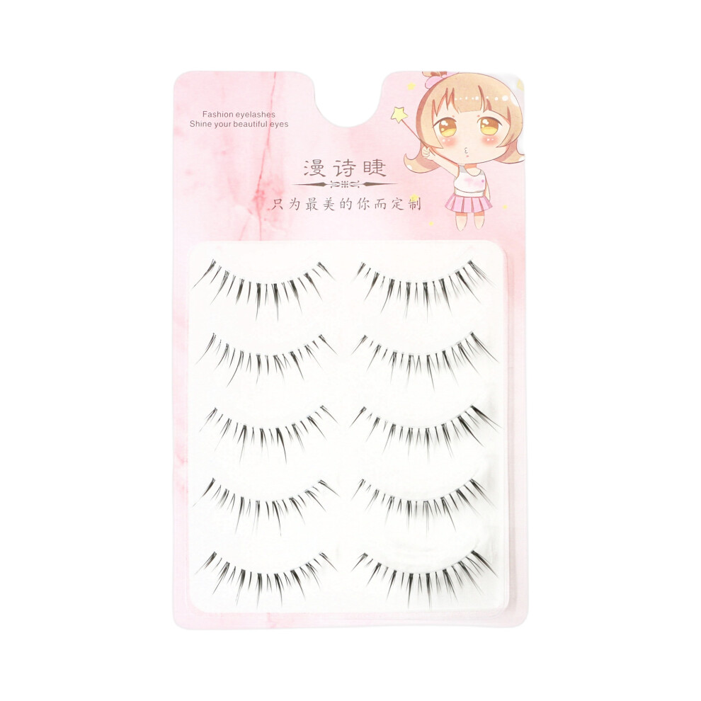 Penghui-Toys (X01 Lash) 5 Pairs Natural False Eyelashes For Office & Stage