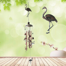 Carillon éolien vintage en métal avec papillon, tortue et hibou (1 pièce)