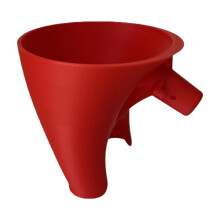 Flour Funnel for Kitchen Aid Mixer - No-Mess Stand Mixer Attachment Fits 4.5-5 Qt Tilt-Head Mixers, Easy Pour Dishwasher-Safe Baking Accessory Red