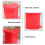 Small Garbage Can Red Plastic Space Saving for Indoor Use 1Set 6