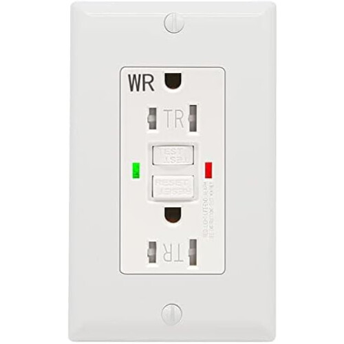 Prise GFCI 15 A avec autotest et inviolable
