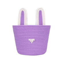 Panier de Pâques pour la chasse aux œufs, premier panier de Pâques de bébé, jolis cadeaux colorés en forme de lapin tissés pour la chambre de