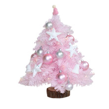 Pink Mini Christmas Tree 17.73 Inch Desktop Decoration
