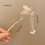 (Pink) Vintage Schmetterlings-Haarstecker mit Quaste 1