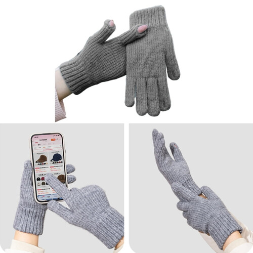 Winterhandschuhe aus Acryl mit Fleecefutter – 1 Paar 1