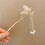 (Pink) Vintage Schmetterlings-Haarstecker mit Quaste 2