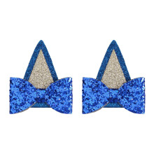 Sunxin blauwe glitter strik oorhaarclips voor kinderen – verjaardagsfeestdecoratie, compatibel met Sunxin