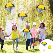 Osterdekoration, Ostern mit Fallschirmwerfen, ideal für die Ostereiersuche, Osterdeko