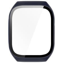 Película protetora de vidro temperado para smartwatch com cobertura total.