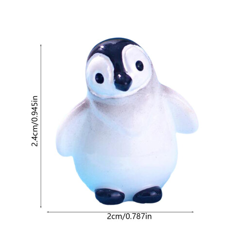 Arktis-Tierfiguren aus Kunstharz, Pinguin, Eisbär, 2er-Set 2