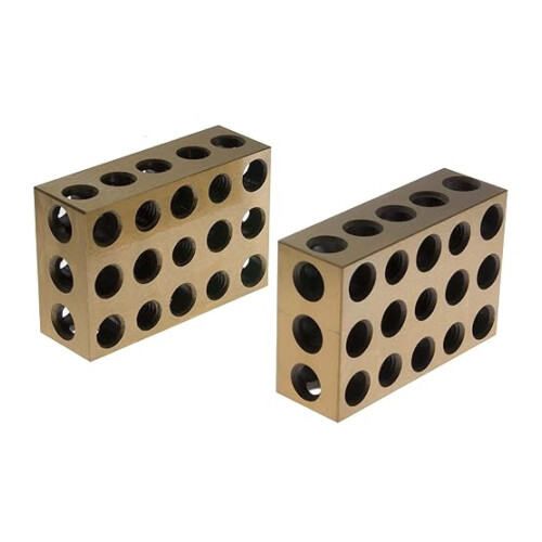 Precisionsstålblock 1x2x3 tum par TiN-belagda