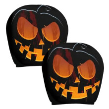 Lot de 2 housses d'appuie-tête de voiture amusantes avec des yeux de dessin animé mignons, pour la décoration des sièges avant de voiture.