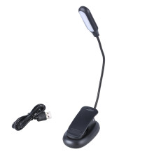 Lampe de bureau LED Ă pince, rechargeable par USB, 5 LED, 3 modes de couleur