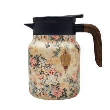 Cafetière/théière grande capacité en acier inoxydable 316, 1000 ml, motif isotherme, compartiments séparés, isolation, élégante
