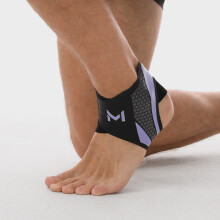 (One size [Blue color bag single pack], Black and purple) Ankle Brace for Sprains & Tendonitis Relief