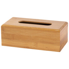 Couvercle de boîte à mouchoirs rectangulaire en bois d'acacia (1 pièce)