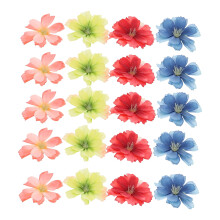 20 fleurs artificielles en tissu de soie pour la décoration florale de mariage et de maison