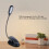 Lampe de bureau LED à pince, rechargeable par USB, 5 LED, 3 modes de couleur 3